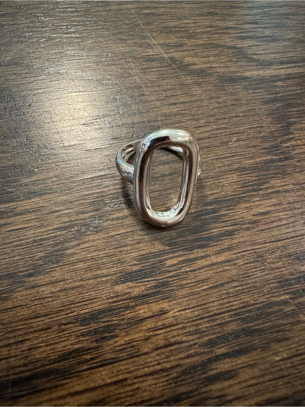 Sterling Silver Open Oval Statement Ring - Silver 925 Size 7 NWOT - Picture 4 of 9